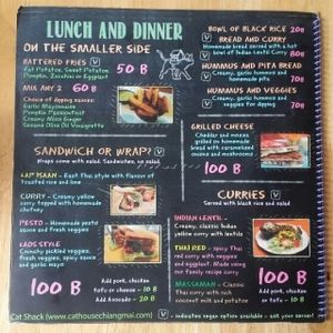 menu at Cat House Chiang Mai - Cat Shack in Chiang Mai