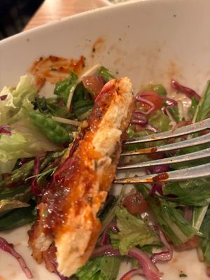 Inside of tofu steak at Craft Burger Co in Osaka