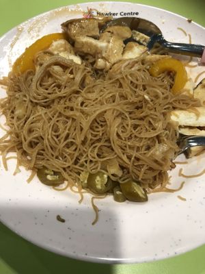 Economical bee hoon with tofu- breakfast  at Just Greens 绿清清 - Tampines Hub in East Singapore