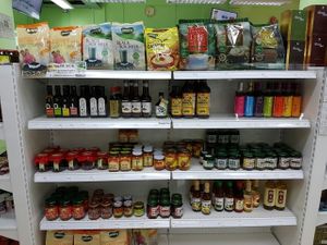 neat display of healthier options for sauces and condiments at Origin Mart in North Singapore