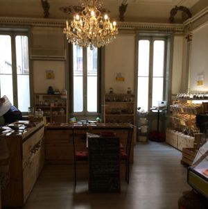 the beautiful ";unpackaged shop"; at Le Bar a Vrac in Marseille