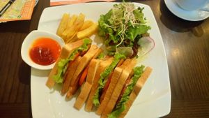 mushroom sandwich  at Minh Chay - Hang Gai in Hanoi