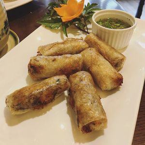 Spring rolls  at Minh Chay - Hang Gai in Hanoi