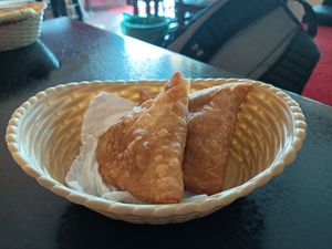 Samosa at Yellow Flower Indian Diner in Suffolk Park