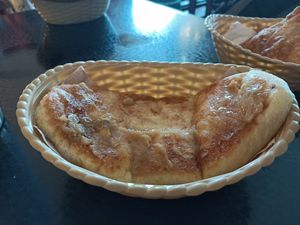 Garlic Naan at Yellow Flower Indian Diner in Suffolk Park