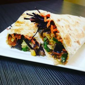 The wrap "Saigon" with chili thai sauce 
  at SAMAM - Cantine végétale in Paris