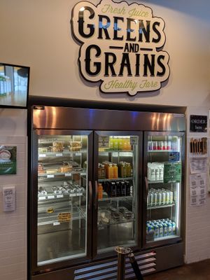 Grab and go case at Greens and Grains in Galloway
