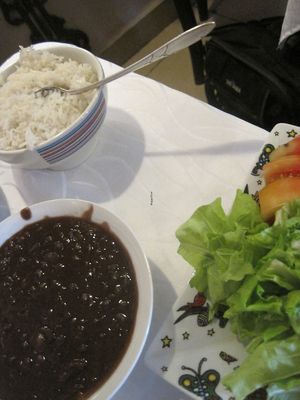 Black beans and rice at Dona Eutimia in Havana