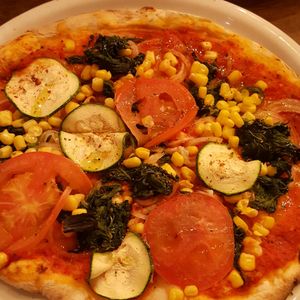 Vegetarian Pizza (no cheese) at Mesita Grande in Punta Arenas