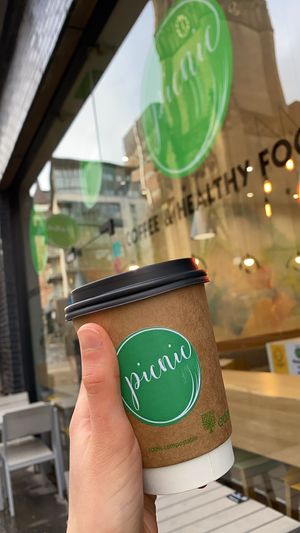 coconut latte at Picnic in Glasgow