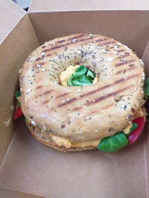 Hummus bagel at Picnic in Glasgow