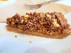 Raw apple crumble tart at Picnic in Glasgow