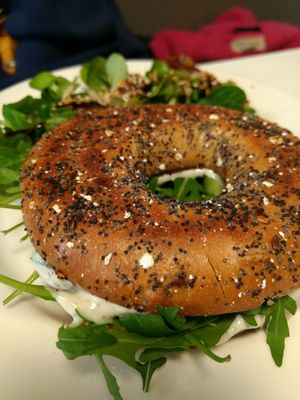 cream cheese bagel at Picnic in Glasgow