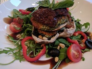 Portobello lasagna at Picnic in Glasgow