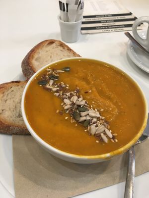 Carrot and Butternut soup at Picnic in Glasgow
