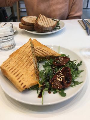 Crunchy Quinoa & hummus wrap  at Picnic in Glasgow