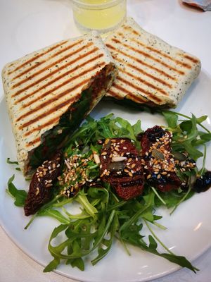 Spicy bean wrap at Picnic in Glasgow