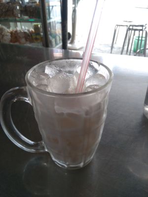 Soy milk with lots of ice at Tinh Duyen in Long Xuyen