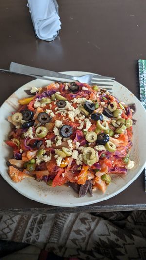 Hot Tomato Pasta at Divine Nature in Dharamkot