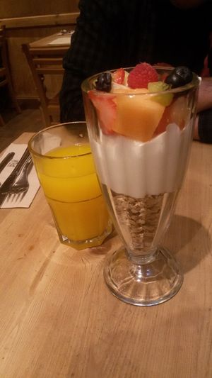 Granola with yogurt and fruits  at Le Pain Quotidien - Gran Via in Madrid