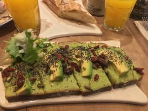 Detox Avocado Toast with Super Seeds at Le Pain Quotidien - Gran Via in Madrid