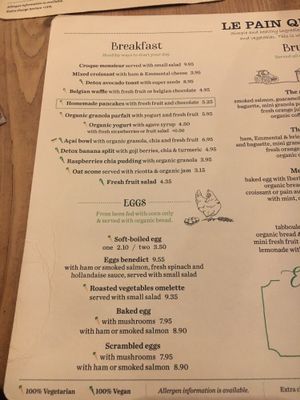 Breakfast at Le Pain Quotidien - Gran Via in Madrid