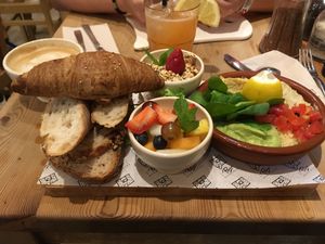 Vegan brunch  at Le Pain Quotidien - Gran Via in Madrid