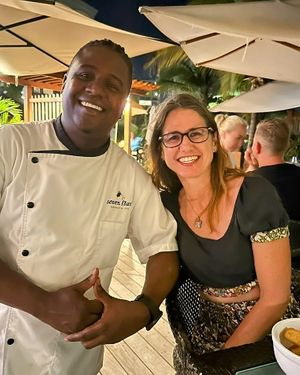 Chef Andre - a vegan!  at The Deck in Providenciales
