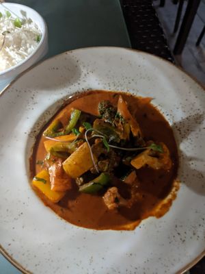 vegetable masala  at The Deck in Providenciales