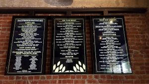 Menu at The Source in San Jose