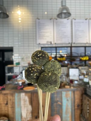 Pistachio balls (plant-based) at Ziva To Go - Industrial in Mallorca