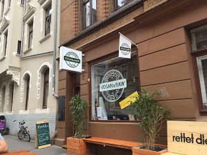 outside at Vegan&Raw in Hannover