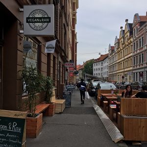 outside seating area at Vegan&Raw in Hannover
