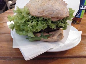 Beyond Meat burger at Vegan&Raw in Hannover