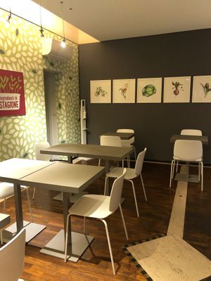 Dine in area. We did takeaway though.  at Veg Eat in Bergamo