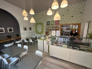 Owner was lovely & elegant   at Veg Eat in Bergamo