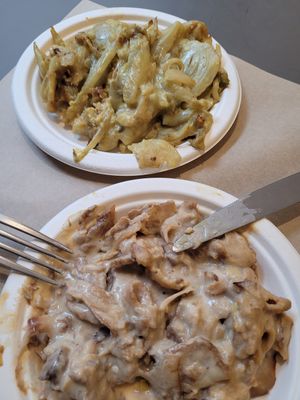 Fennel (top), seitan (bottom) at Veg Eat in Bergamo