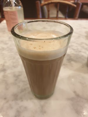 Oat milk chai at Dishoom in Edinburgh