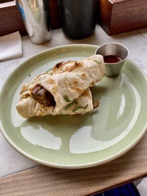 Sausage naan at Dishoom in Edinburgh
