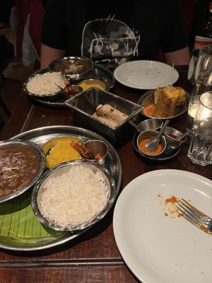 CHOLE CHAWAL, CHILLI NO-BUTTER-BHUTTA AND ROOMALI ROTI  at Dishoom in Edinburgh