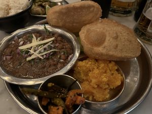 Chole Puri  at Dishoom in Edinburgh