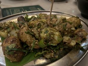 Gunpowder potatoes VG   at Dishoom in Edinburgh