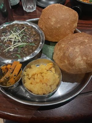 Vegan Chole Puri  at Dishoom in Edinburgh