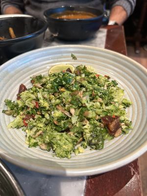 Chilli broccoli saladd  at Dishoom in Edinburgh
