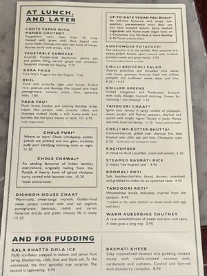 Special 100% vegan menu   at Dishoom in Edinburgh