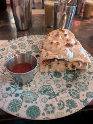 Sausage naan at Dishoom in Edinburgh
