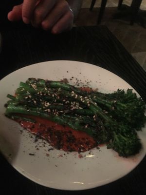Grilled broccolini - spicy and delicious  at Asia in Oslo