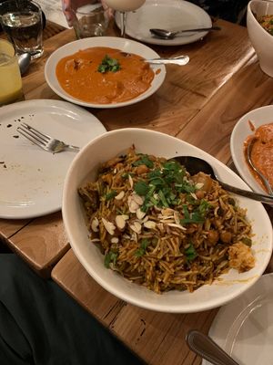 Biryani and tikka masala  at Maruti Indian Restaurant  in Portland