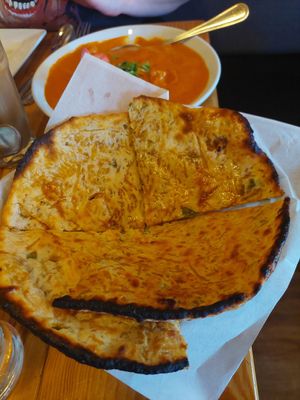 Cheezy naan at Maruti Indian Restaurant  in Portland