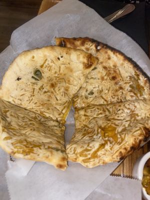 CHEEZY NAAAAAAAAAAAN  at Maruti Indian Restaurant  in Portland